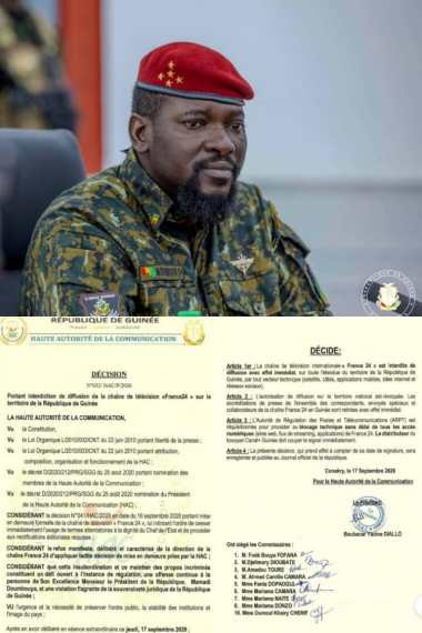 GUINÉE : FRANCE 24 INTERDITE DE DIFFUSION PAR LA HAC AU LENDEMAIN D’UNE MISE EN DEMEURE